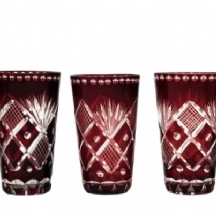 סט של 5 כוסות קריסטל צ'כיות ישנות