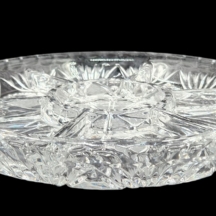 כלי הגשה עשוי קריסטל (בעל 7 תאים), מעוטר בליטוש ידני