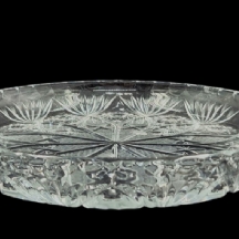 קערת קריסטל ישנה ויפה מלוטשת בעבודת יד