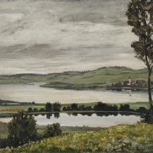 מקס ג'וזף וכסלר (צייר גרמני, Max Josef Wechsler, 1884-1945) - 'נוף אגם גרמני'