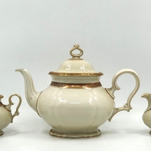 סט של 3 כלי פורצלן גרמנים לתה, חלב וסוכר, מתוצרת חברת: 'רוזנטל' (Rosenthal)