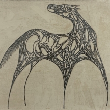 מחווה למרינו מריני (Marino Marini) - הדפס בדמות סוס, לא חתום, אמן לא מזוהה