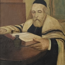 'רב קורא' - שמן על בד, אמן לא מזוהה, לא חתום