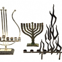 לוט של 3 חנוכיות ישנות שונות