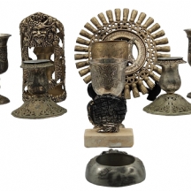 לאספני יודאיקה - לוט של 10 כלי מתכת ישנים שונים