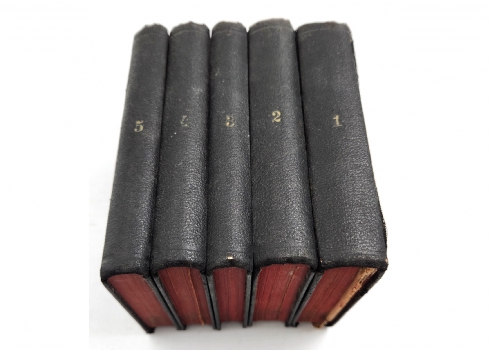 5 חומשי תורה עתיקים ב-5 כרכים משנת 1893