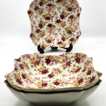 סט של 3 קערות הגשה מסוגננות