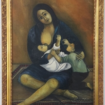 'אם מניקה תינוק' - שמן על בד