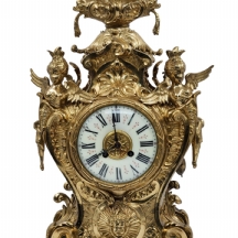 שעון קמין צרפתי עתיק מתוצרת: J. Marti & Cie משנת 1875