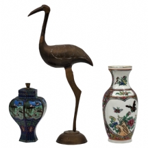 לוט של 3 חפצי נוי ישנים שונים