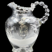 קנקן זכוכית אנגלי עתיק, 'מרי גרגורי' (Mary Gregory Glass)