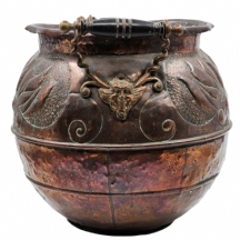 עציץ רצפה מתקופת סגנון הארטס אנד קראפטס עשוי נחושת