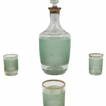 סט ליקר ישן מזכוכית