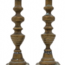 זוג פמוטים מרוקניים ישנים עשויים פליז מהמאה ה19