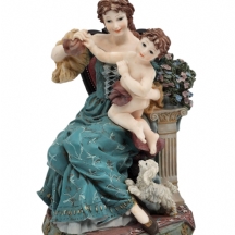 פסל דקורטיבי עשוי חומר יצוק וצבוע בצביעת יד