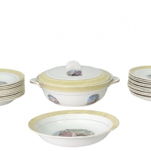 חלקי סט אוכל צרפתי chinoiserie