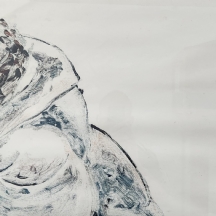 'אורגניקה חלקית' - ציור ישן, גואש על נייר