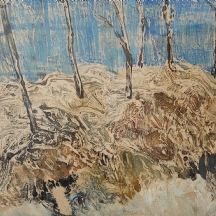 דניאלה טלמור - 'מיוערת בגבעה', גואש על נייר