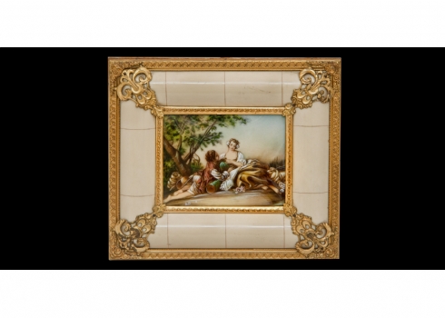 ציור מיניאטורי איטלקי ישן מצויר ביד