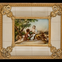 ציור מיניאטורי איטלקי ישן מצויר ביד