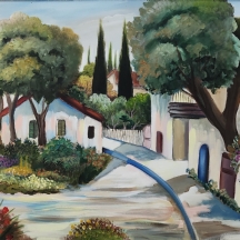 'בנימינה' - ציור ישן, שמן על בד