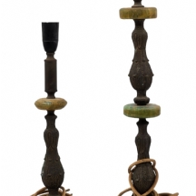 זוג של 2 בסיסי מנורות ישנים