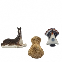 לוט של 5 פסלונים בדמות חיות