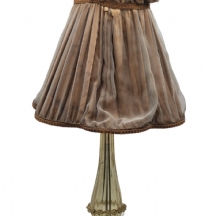 מנורה שולחנית ונציאנית ישנה ויפה מאד, עשויה (הרגל) זכוכית מנופחת בעבודת יד, 1950