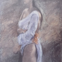 קנה פינקר (Kena Finker) - 'חמוקיים' - ליטוגרפיה ישנה ויפה, חתומה בעיפרון: KENA