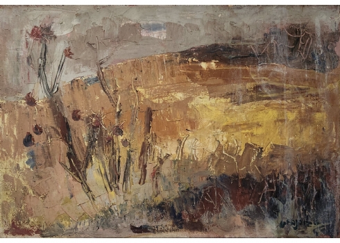 יהושע בורנפרוינד (Bornfroind Yehushua)  - 'דרדרים', ציור ישן