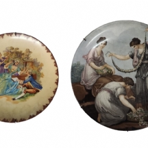 לוט של 2 צלחות דקורטיביות יפות