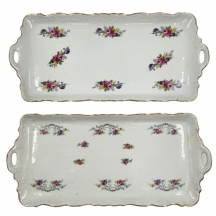 לוט של 2 מגשי פורצלן גרמניים