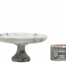 לוט של 2 כלים להגשה וכיבוד, משיש