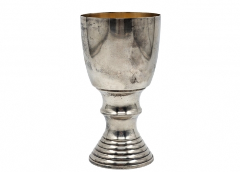 גביע כסף גרמני אר דקו, עשוי כסף '800', חתום וחותמת יצרן, הפנים מצופה זהב