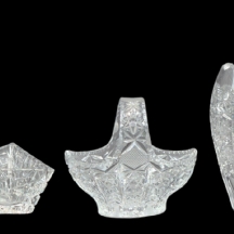 לוט של 3 חפצי נוי שונים מקריסטל