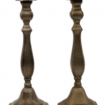 זוג פמוטי נחושת מצופים בדיל גבוהים