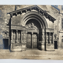 צילום עתיק של שער כנסיית St. Trophime, ארל (Arles) צרפת