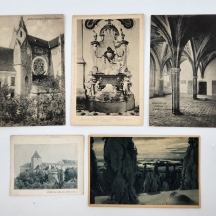 "טיול בצ'כיה" - לוט של 5 גלויות צ'כיות ישנות עם צילומי נוף ואתרים היסטוריים