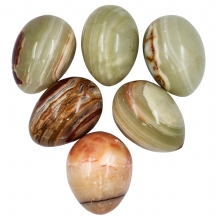 #3 לוט של 6 ביצים עשויות סוגי שיש ואבן טבעית