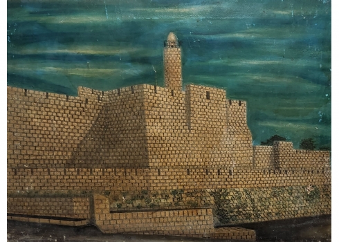 'עיר דוד' - שמן על בד