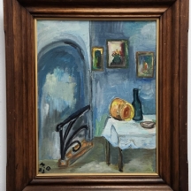 'חדר אוכל' - שמן על לוח