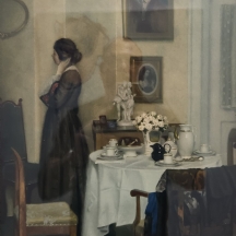 פאול וולטר ארהרדט (Paul Walter Ehrhardt, צייר גרמני, 1872-1959) - 'פנים חדר עם ש