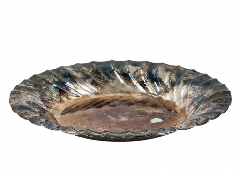 קערת הגשה איטלקית איכותית עשויה כסף '800', מתוצרת: 'Zaramella Argenti', חתומה