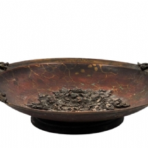 טזה צרפתית עתיקה ויפה מהמאה ה-19 (תקופת נפוליאון השלישי), עשויה פליז ונחושת