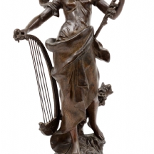 אוגוסט מורו (Auguste Moreau, צרפתי 1834-1917) - 'Melodie' - פסל צרפתי עתיק