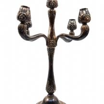 קנדלברה מרשימה עשויה כסף 'סטרלינג' (חתום 925), לחמישה נרות, משקל: 649 גרם