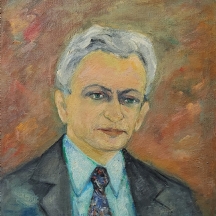 מרדכי אבניאל (Mordechai Avniel) - 'פורטרט גבר' - שמן על בד, חתום