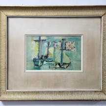 רג'ינלד (רג'י) ווסטון - Reginald (Regie) Weston  - 'סירות' -  שמן על נייר, חתום