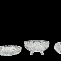 לוט של 4 כלי זכוכית קריסטל ישנים