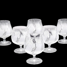 סט של 6 גביעי קריסטל ישנים